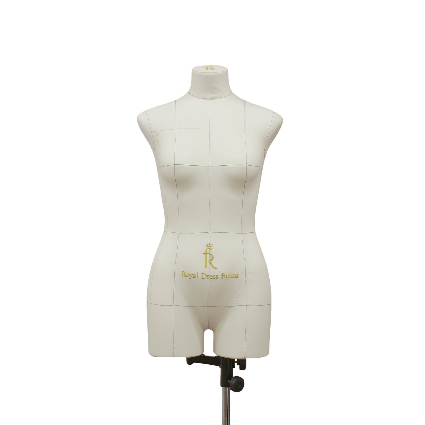 Monica | Royal Dress forms. Made of elastic polymer material. Resistant to iron and garment steamer. Compressibility. Unique handmade cotton cover with balance lines. The cover is water-repellent. Sizes: XXS - XXXL* (34 - 48 EU; 2 - 16 US). Anatomical body shape.