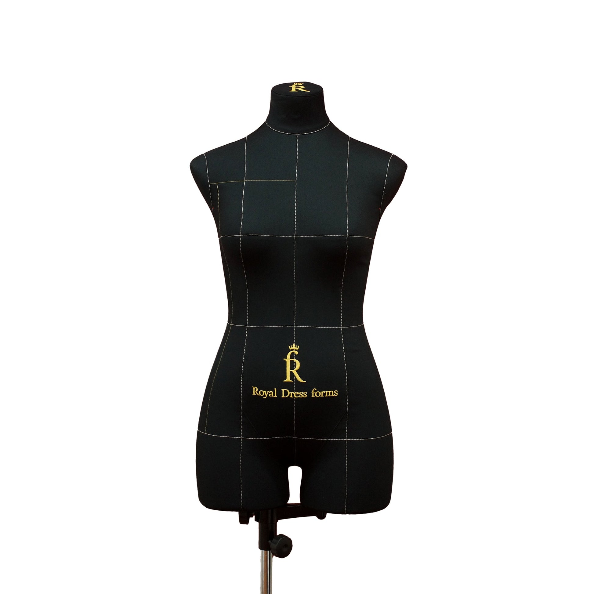 Monica | Royal Dress forms. Made of elastic polymer material. Resistant to iron and garment steamer. Compressibility. Unique handmade cotton cover with balance lines. The cover is water-repellent. Sizes: XXS - XXXL* (34 - 48 EU; 2 - 16 US). Anatomical body shape.