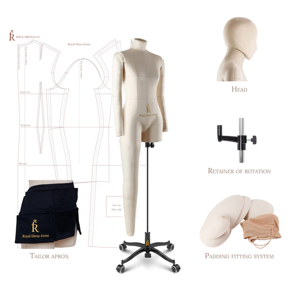 Soft tailor’s dress form Monica, Luxe set