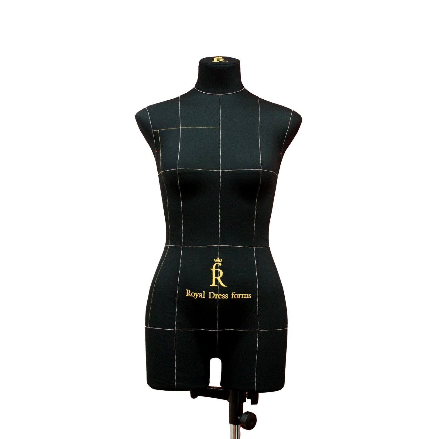 Monica | Royal Dress forms. Made of elastic polymer material. Resistant to iron and garment steamer. Compressibility. Unique handmade cotton cover with balance lines. The cover is water-repellent. Sizes: XXS - XXXL* (34 - 48 EU; 2 - 16 US). Anatomical body shape.